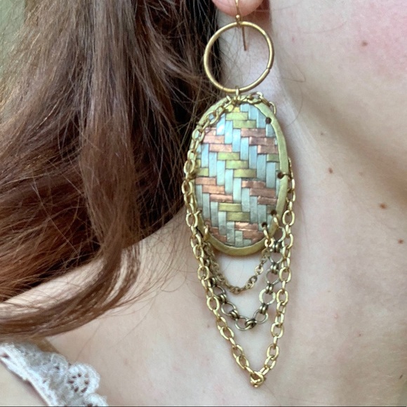 Handmade dangling earrings - Picture 2 of 2